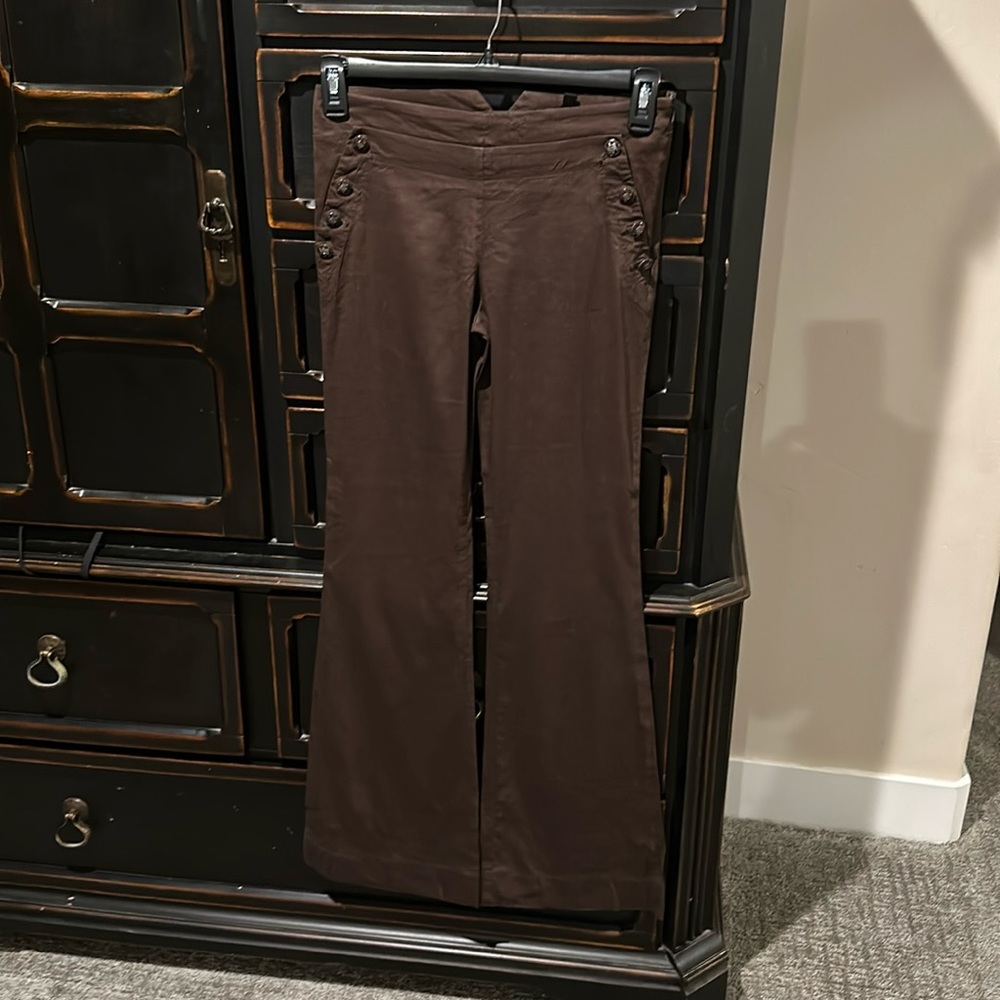 Bebe brown flared dress pants